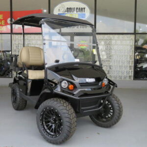 Side profile of 2024 E-Z-GO Express S4 ELiTE Lithium Bright White in Charleston South Carolina