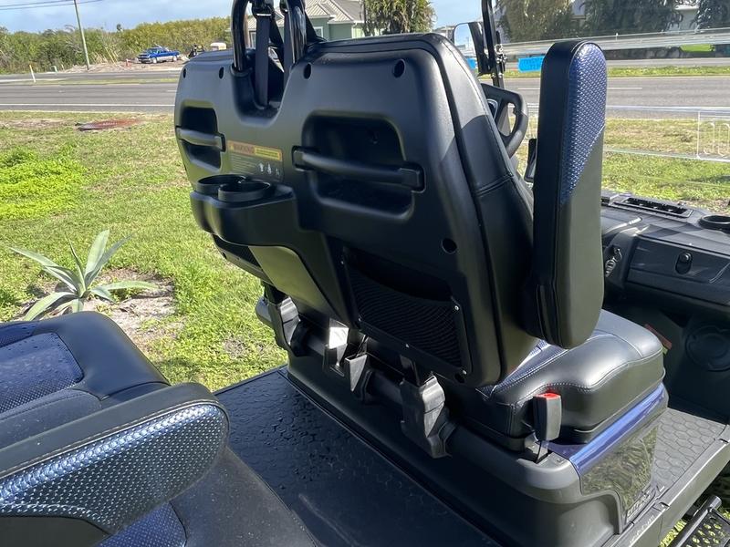Four-passenger seating of 2025 Evolution D5-Maverick 4 blue golf cart