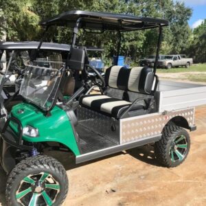 Front view of 2025 Evolution Turfman 800 green utility vehicle available in Illinois with nationwide delivery and export options