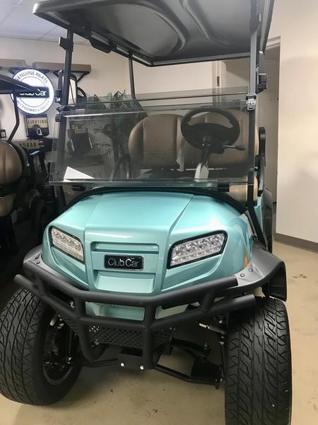 Front LED headlights on 2025 Club Car Onward Lifted 4 Passenger HP Lithium golf cart in Atlanta Georgia