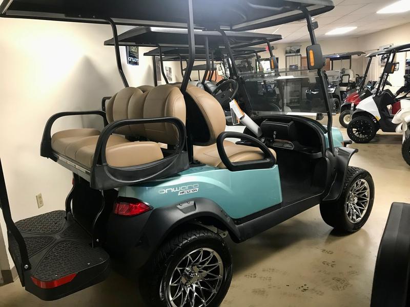 Lift kit and all-terrain tires on 2025 Club Car Onward Lifted 4 Passenger HP Lithium in Atlanta Georgia