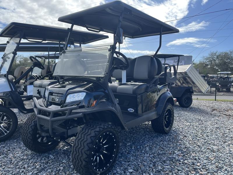 Side view of 2025 Club Car Onward Lifted 4 Passenger HP Lithium golf cart in Charleston South Carolina
