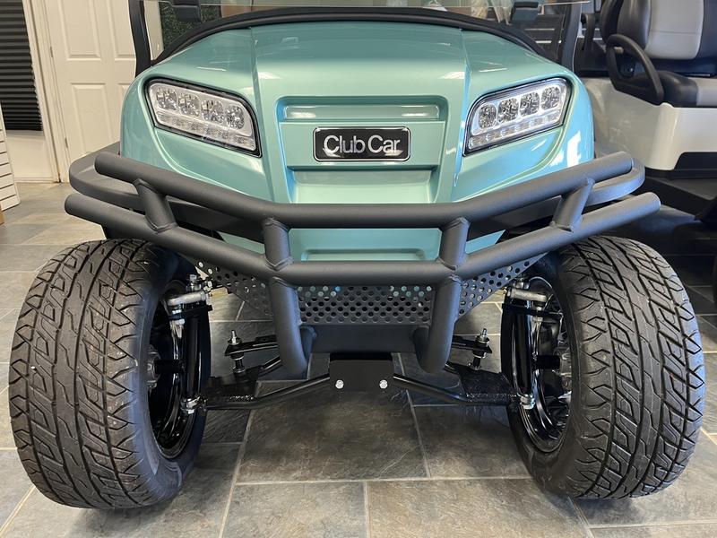 Lifted suspension and off-road tires on 2025 Club Car Onward Lifted 4 Passenger HP Lithium in Charlotte North Carolina