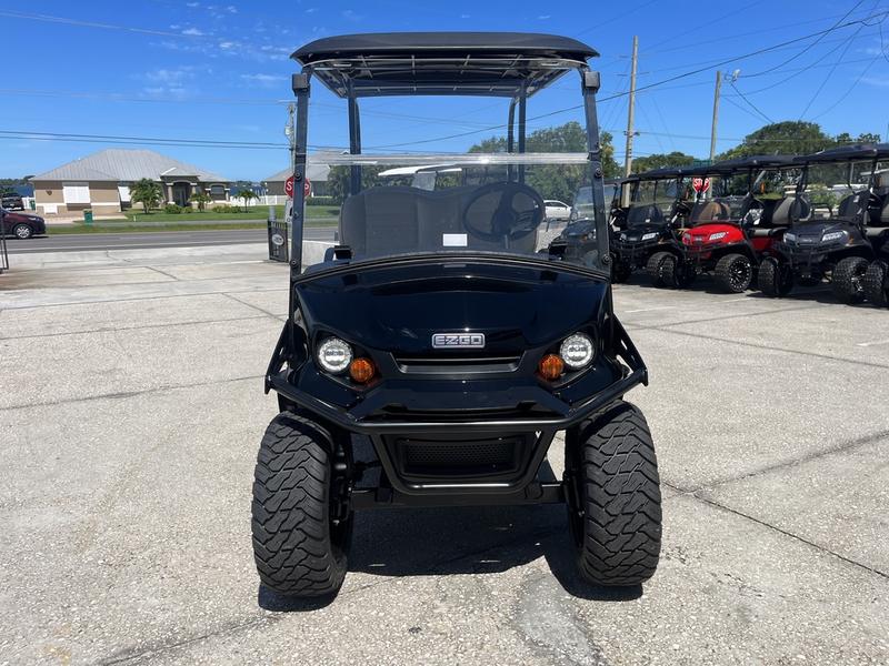 Front view of 2025 E-Z-GO Liberty ELiTE Lithium Black 4.2 in Buffalo New York