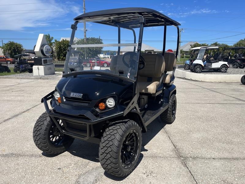 Side view of 2025 E-Z-GO Liberty ELiTE Lithium Black 4.2 in Buffalo New York