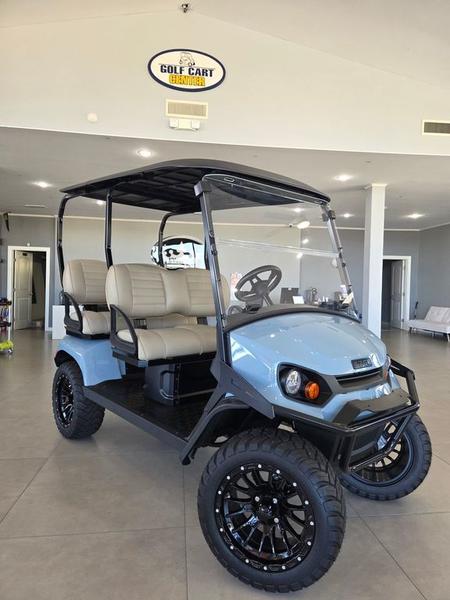 Side view of 2025 E-Z-GO Liberty LSV ELiTE Lithium Ocean Grey in Atlanta Georgia