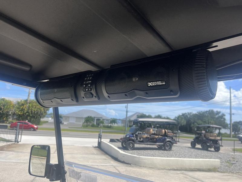 Lifted suspension of 2026 Star EV J-Model 4+2 Lifted at Grey Oaks Country Club.