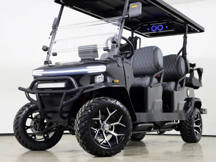 2026 Denago EV Rover XL6 Black 6-Passenger Lifted Lithium Golf Cart